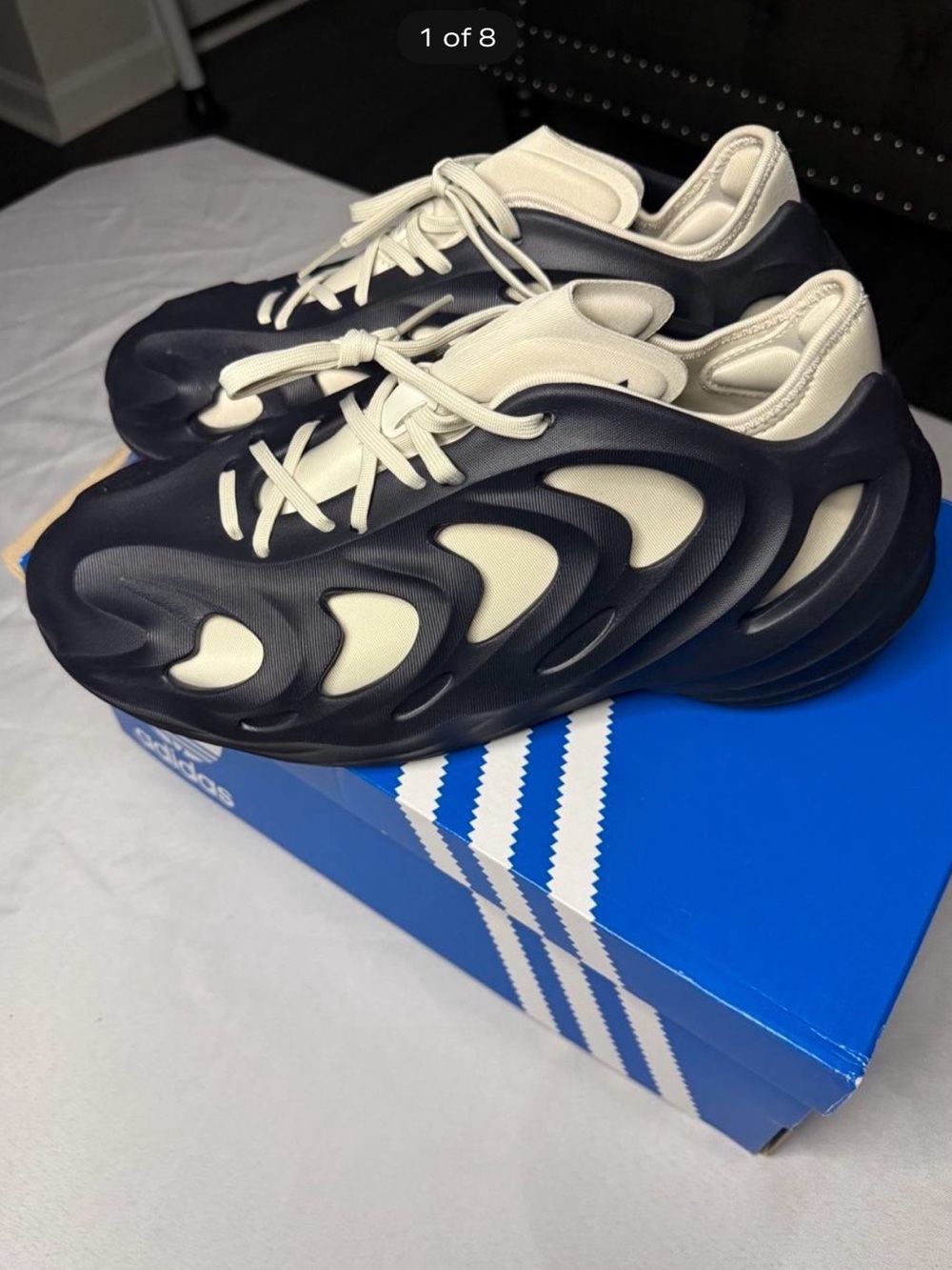 adidas Men's Wave-Inspired Sneakers - Ink Blue & Cream